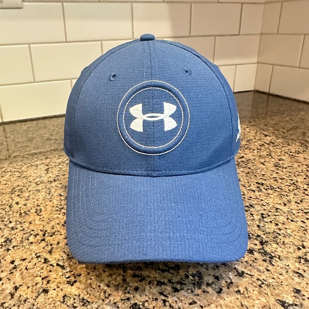 Under Armour Blitzing 3.0 Golf Hat Blue Stretch Fit Medium Large